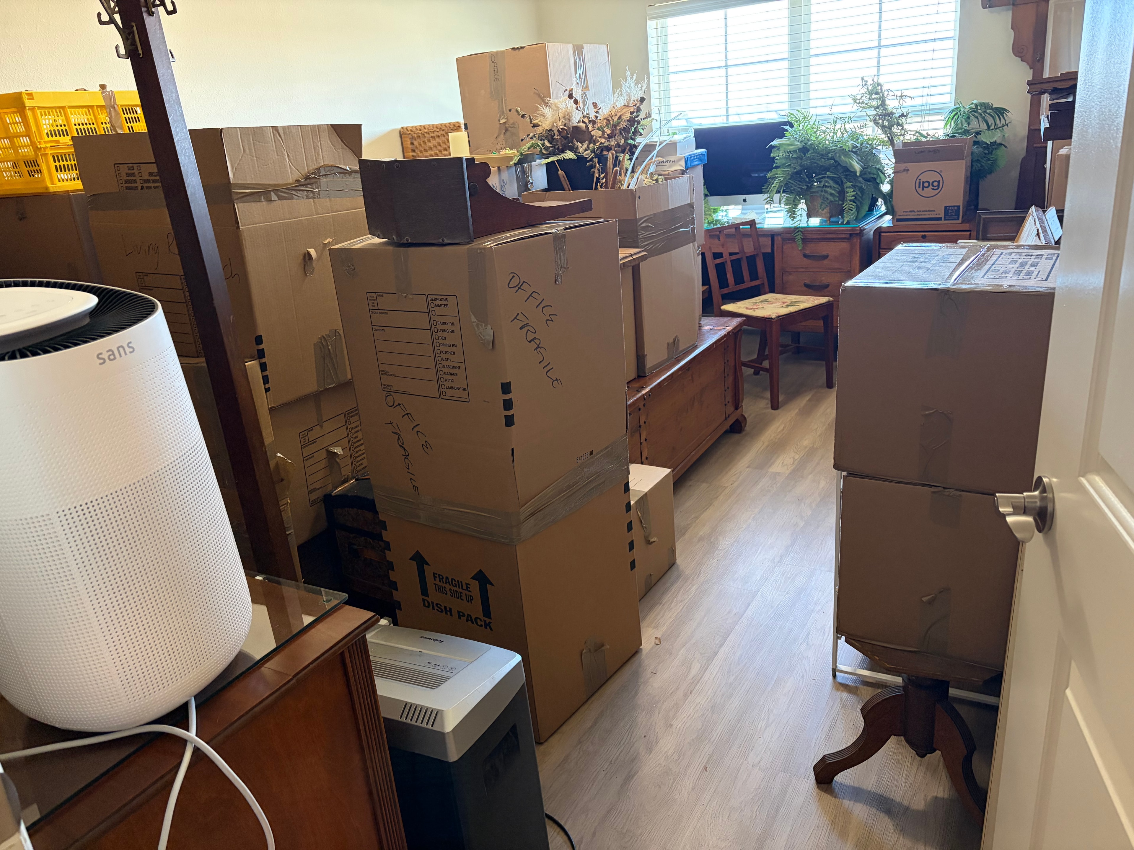 Unpacking boxes during a move